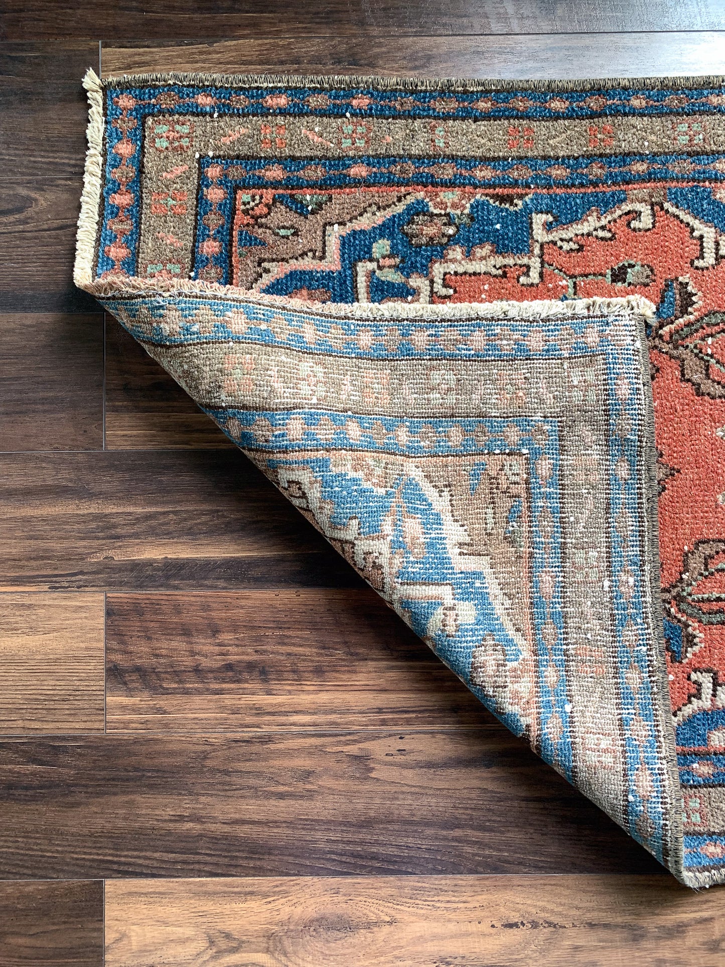 Reserved for Trisha - No. R1099 - 2.6' x 9.6' Vintage Persian Tabriz Runner Rug