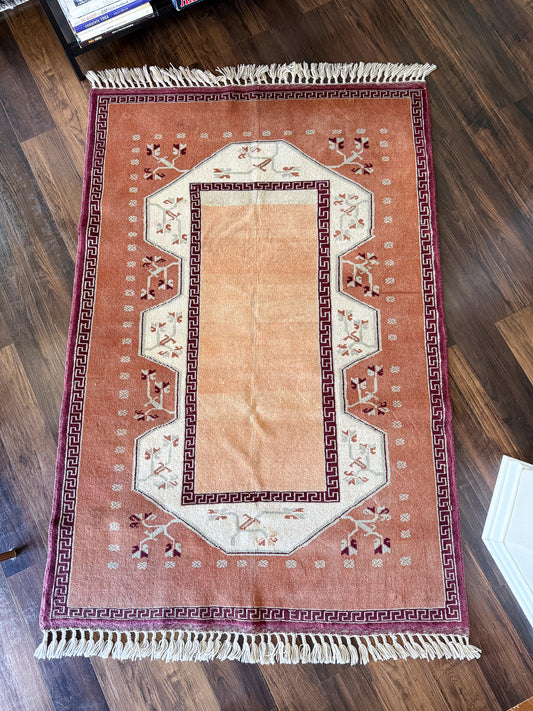 Vintage Turkish Area Rug No. A1225 - 4’x6.3’