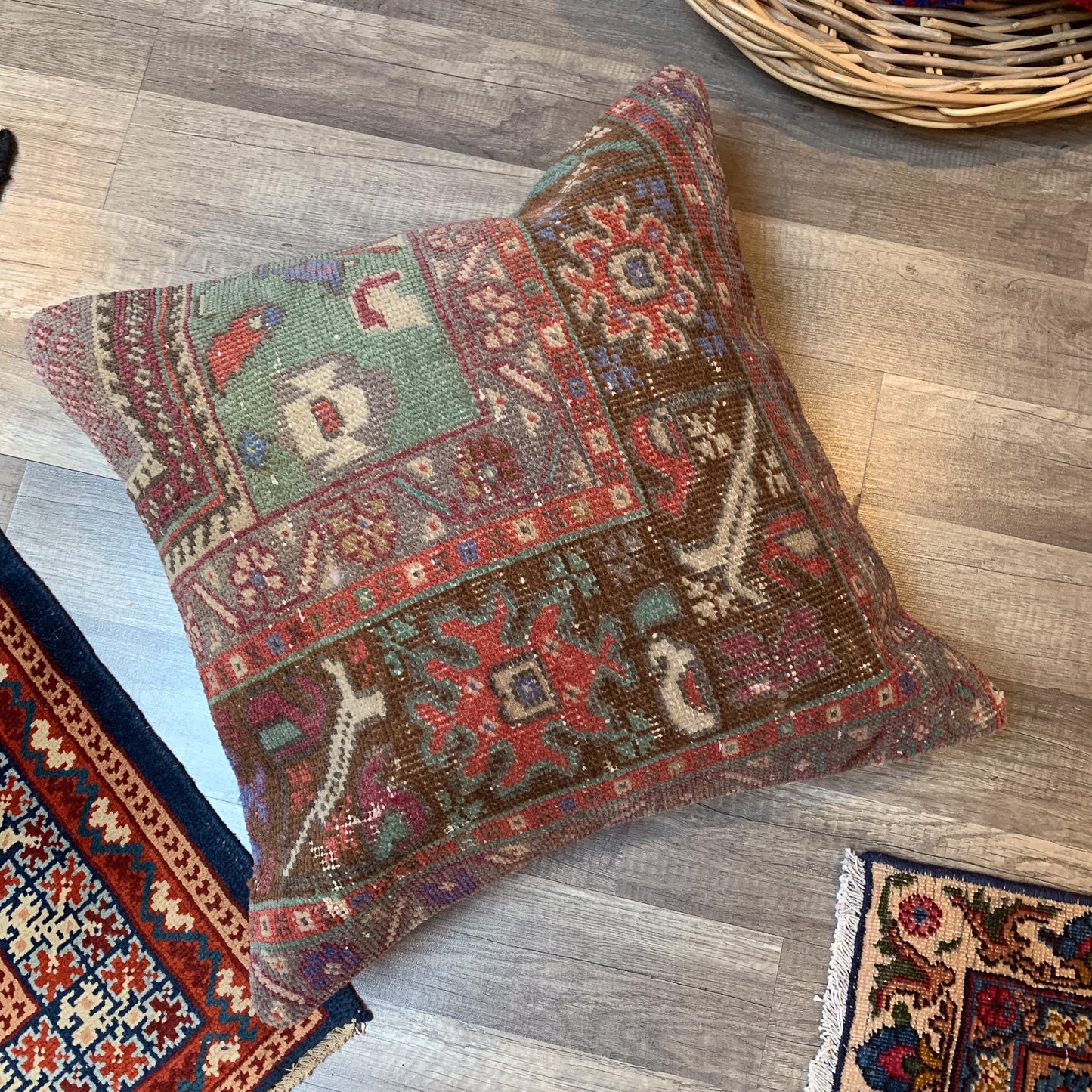 No. P368- 20" X 20" Turkish Rug Pillow Cover