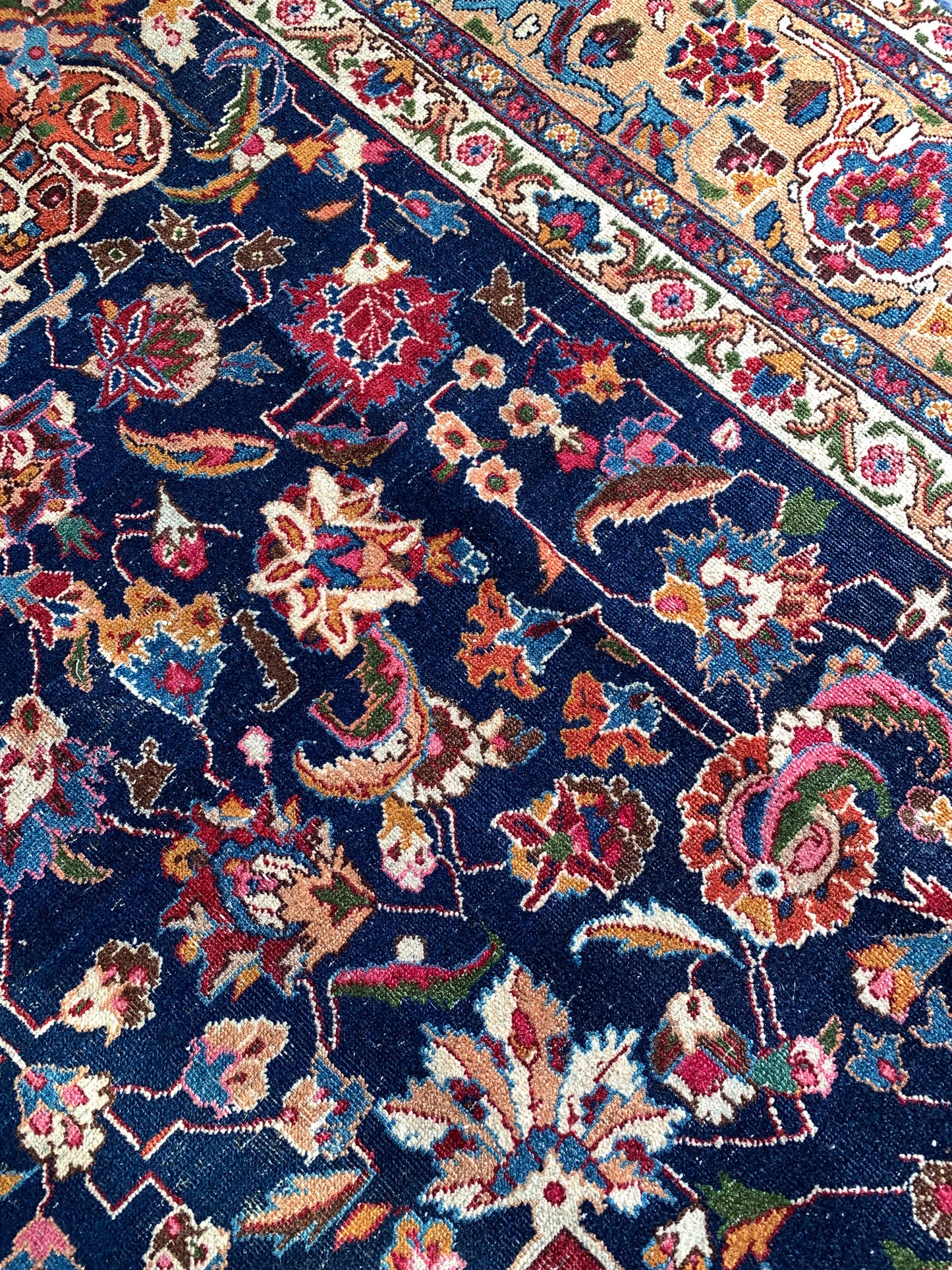 No. O1101 - 7.6' x 11.5' Vintage Persian Kerman Oversized Area Rug