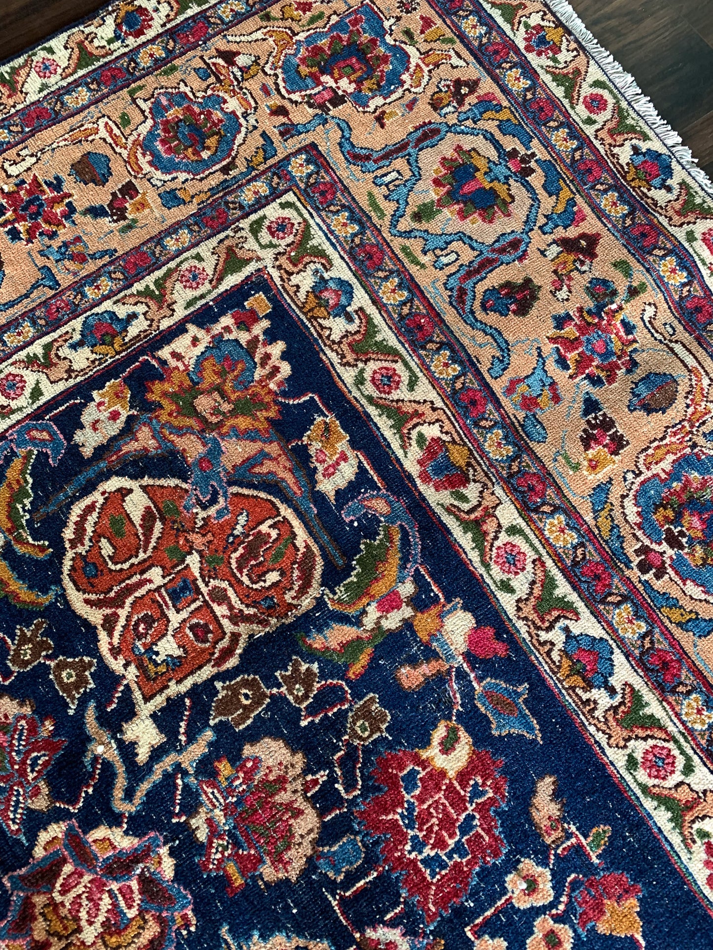 No. O1101 - 7.6' x 11.5' Vintage Persian Kerman Oversized Area Rug