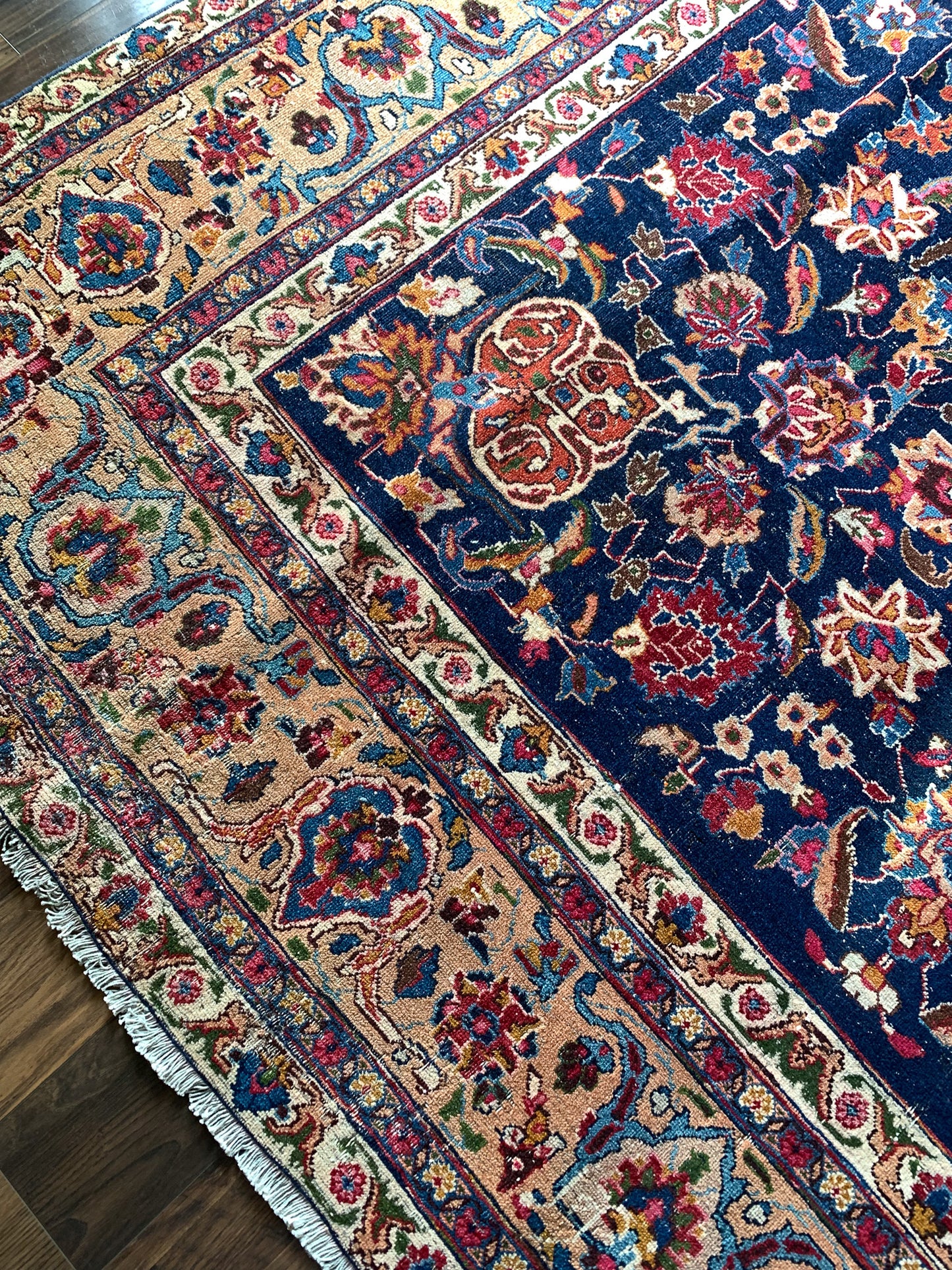 No. O1101 - 7.6' x 11.5' Vintage Persian Kerman Oversized Area Rug