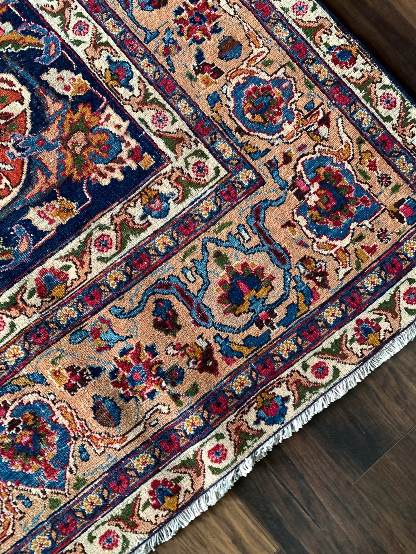 No. O1101 - 7.6' x 11.5' Vintage Persian Kerman Oversized Area Rug