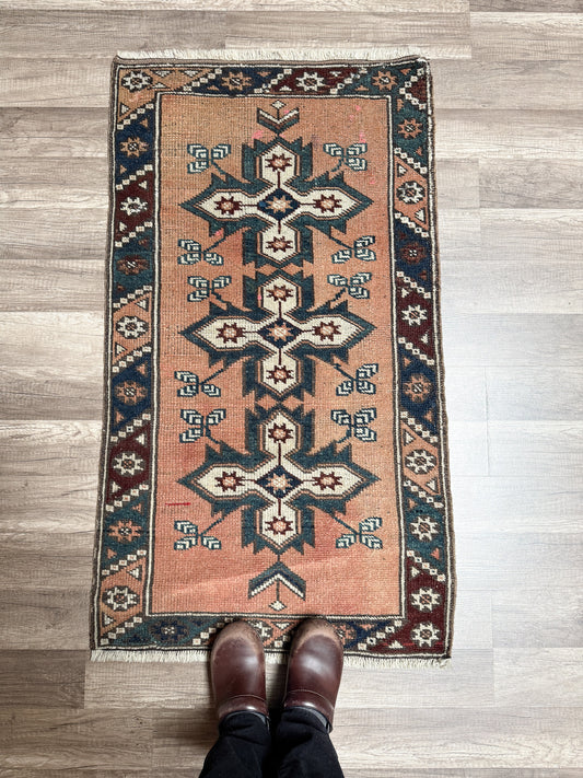 Vintage Turkish Mini Rug 2.1’x3.8' - No. 733