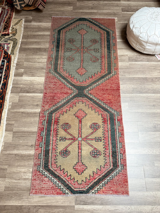 Vintage Turkish Runner Rug No. R1228 - 2.7’x6.9’