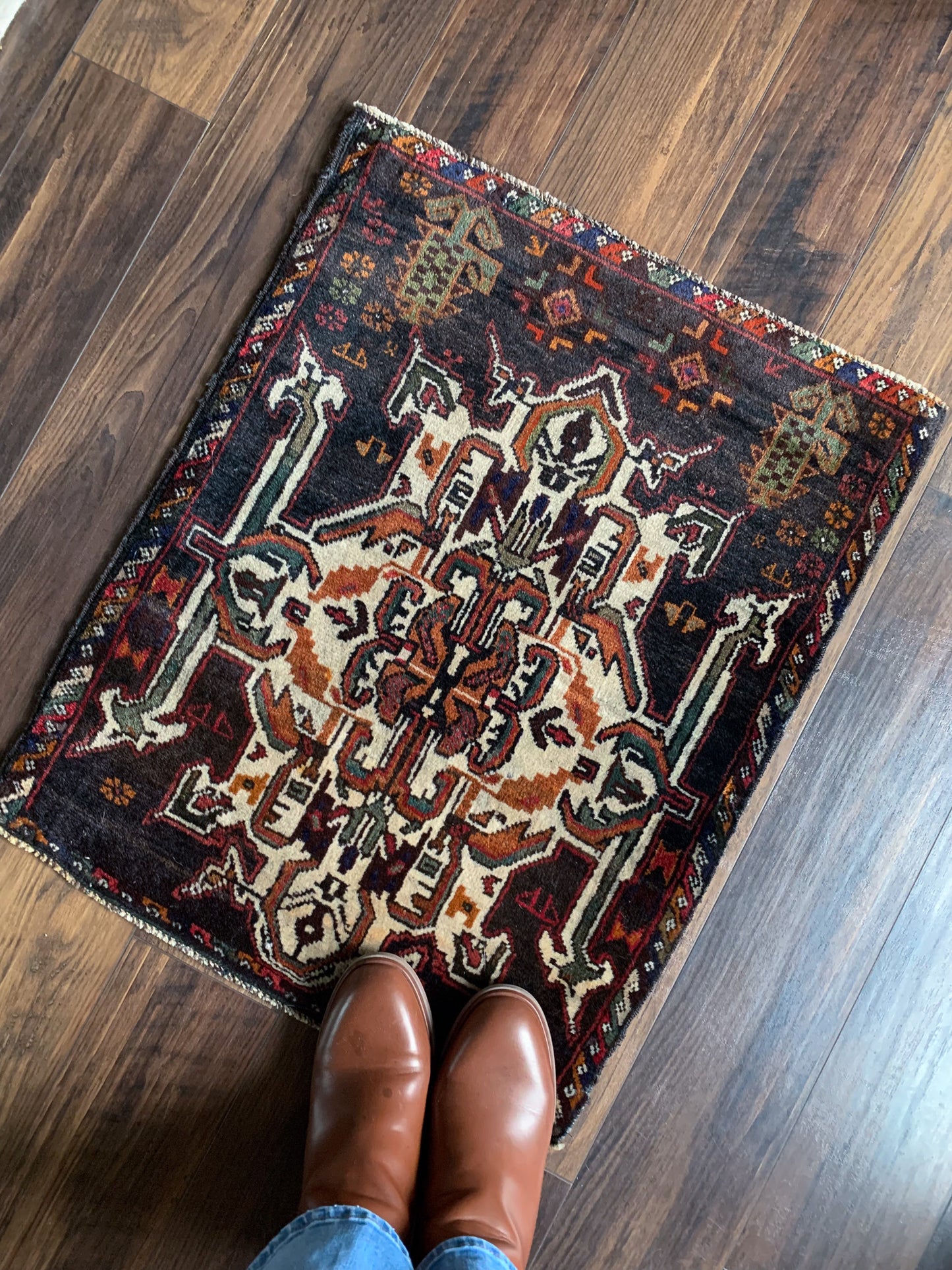 Vintage Persian Mini Rug 1.8'x2.3' - No. 645