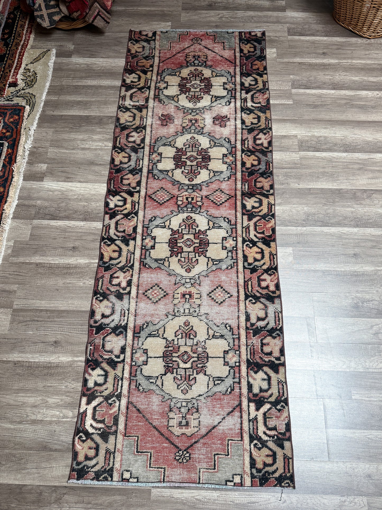 Vintage Turkish Runner Rug No. R1233 - 2.5’x7.4’