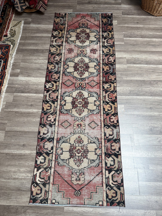 Vintage Turkish Runner Rug No. R1233 - 2.5’x7.4’