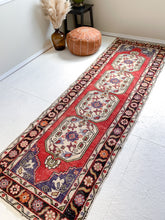 Load image into Gallery viewer, Reserved for Clara - No. R1028 - 3.0&#39; x 9.5&#39; Vintage Turkish Runner Rug
