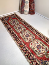 Load image into Gallery viewer, Reserved for Clara - No. R1028 - 3.0&#39; x 9.5&#39; Vintage Turkish Runner Rug
