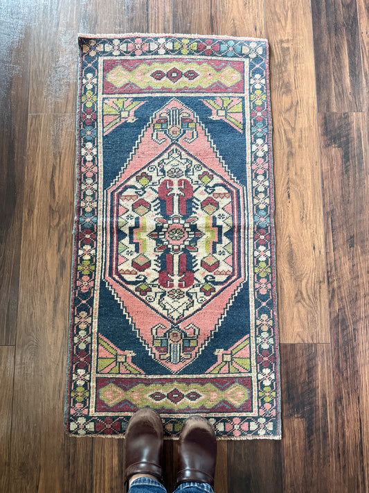 Vintage Turkish Mini Rug 1.8’x3.6' - No. 740