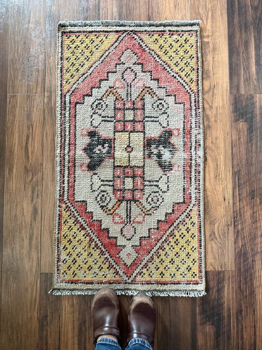 Vintage Turkish Mini Rug 1.8’x3.3' - No. 739