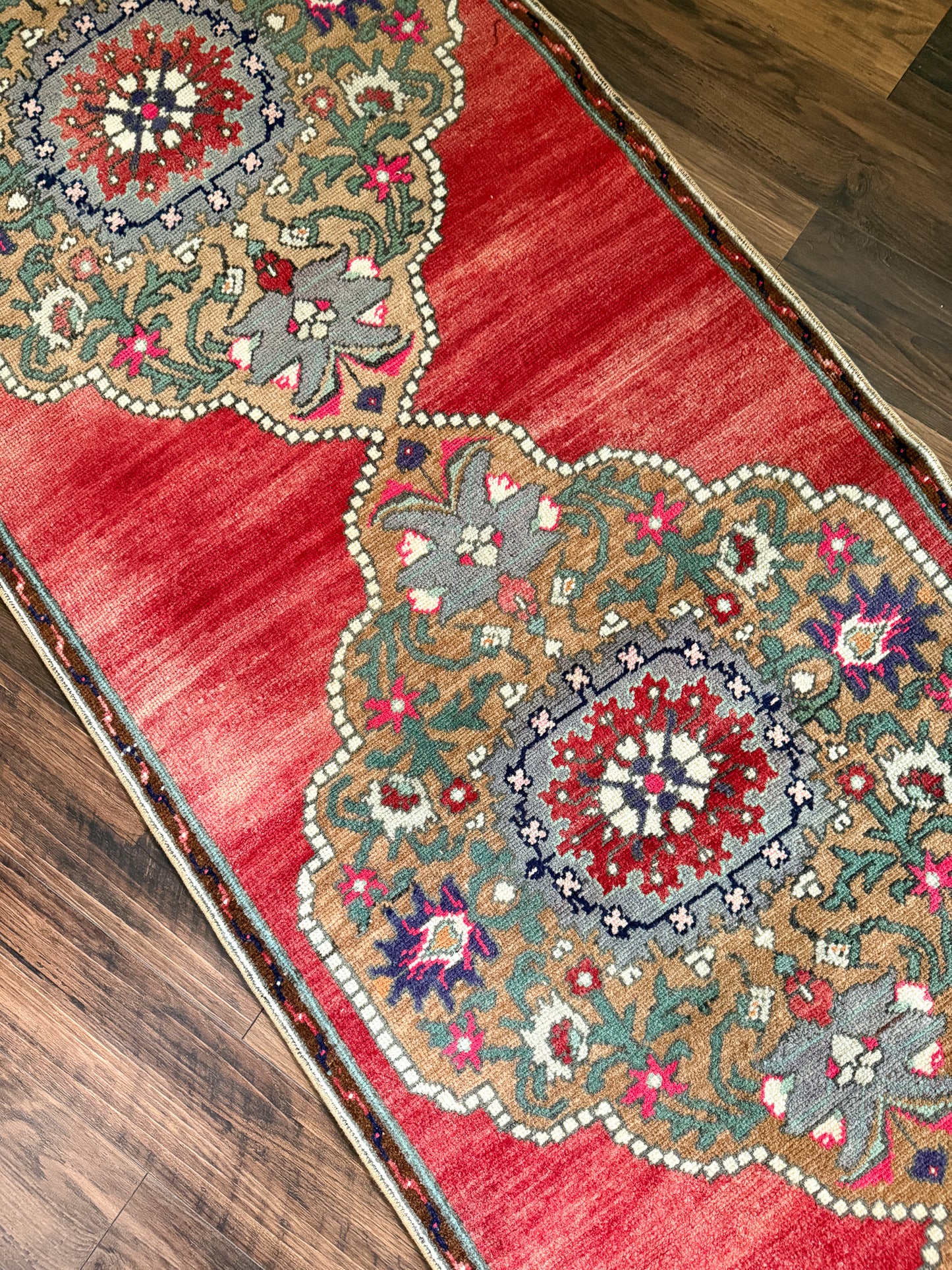 Vintage Turkish Runner Rug No. R1235 - 2.7’x12.3’