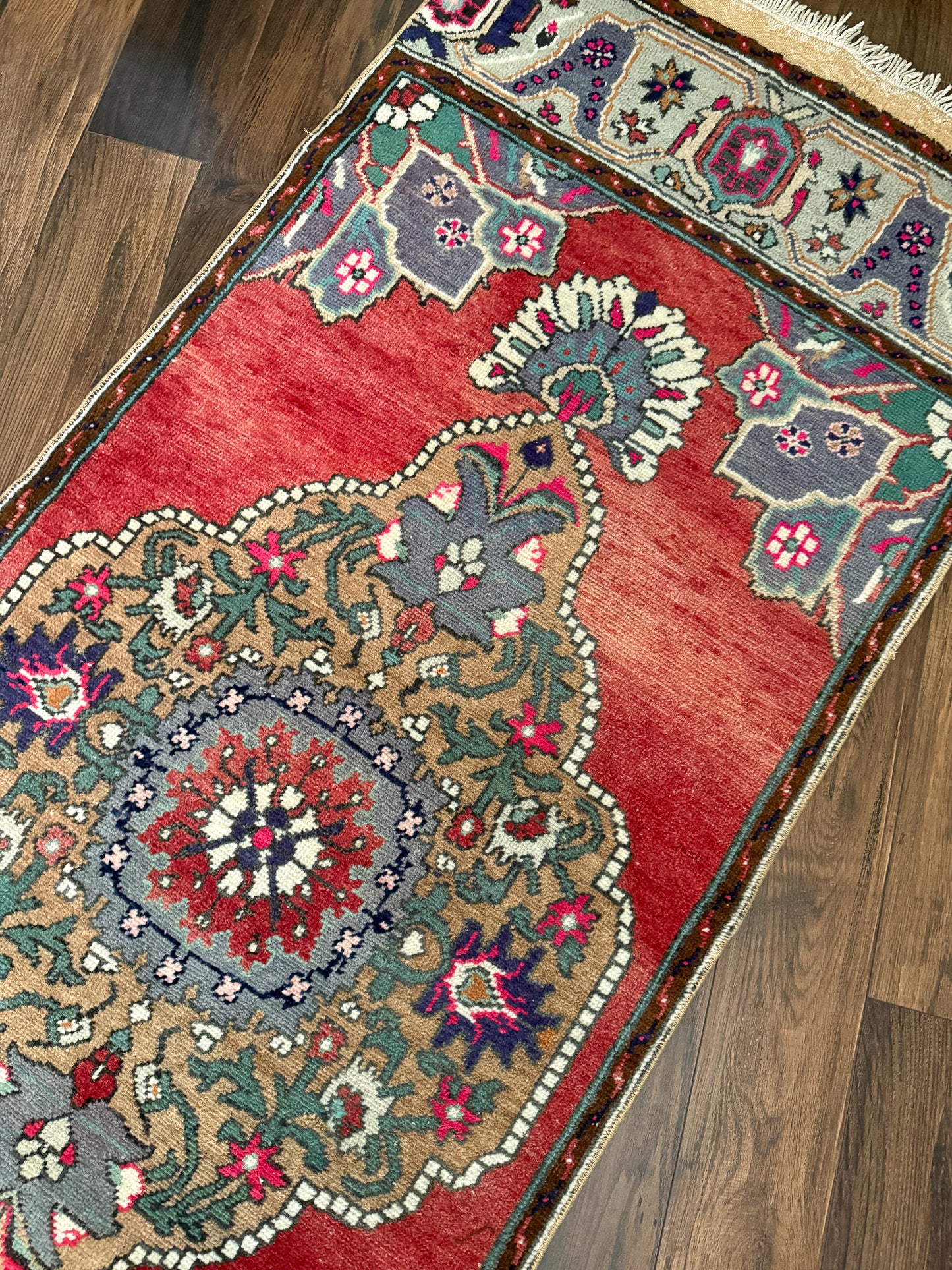 Vintage Turkish Runner Rug No. R1235 - 2.7’x12.3’