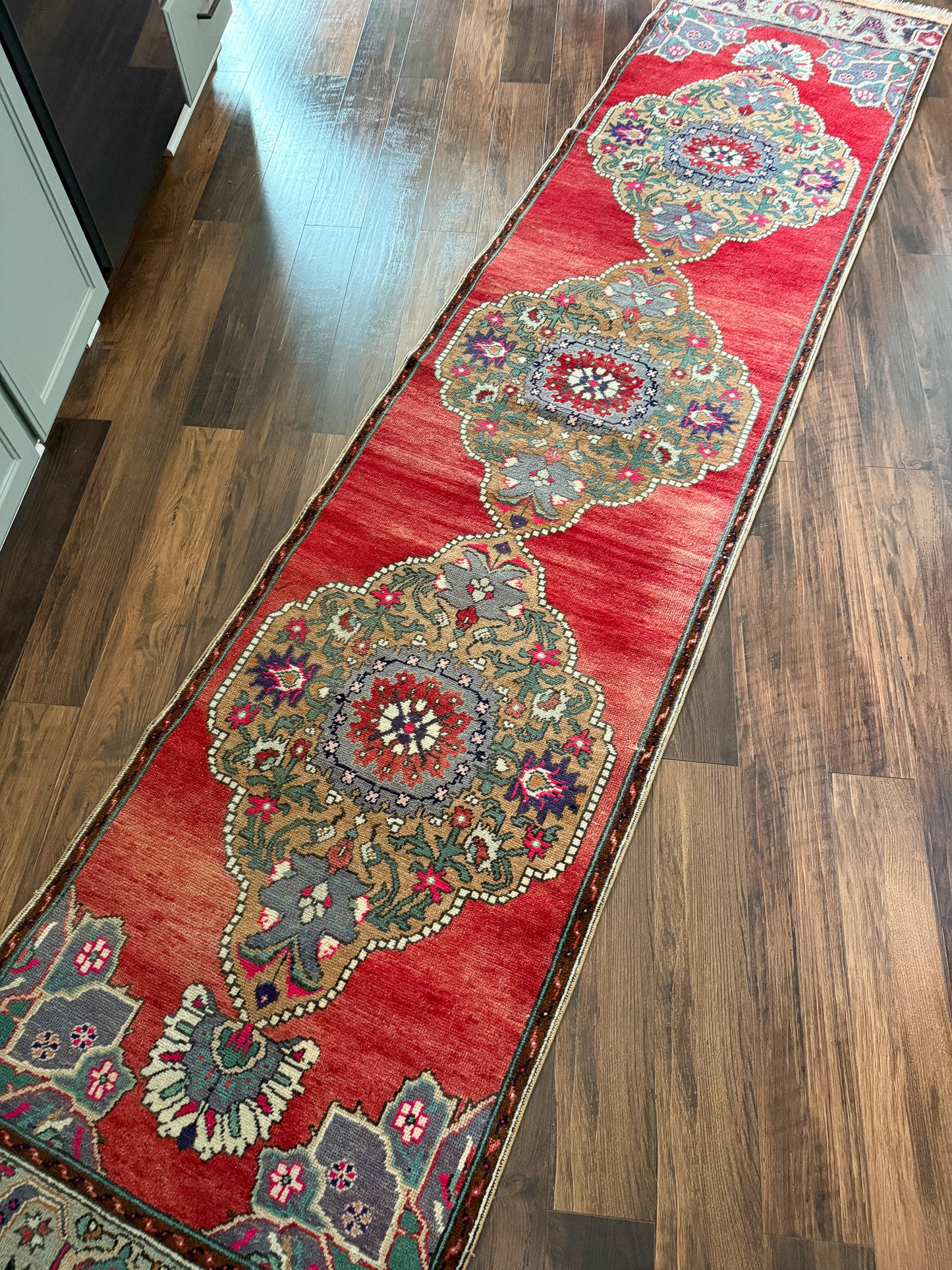 Vintage Turkish Runner Rug No. R1235 - 2.7’x12.3’
