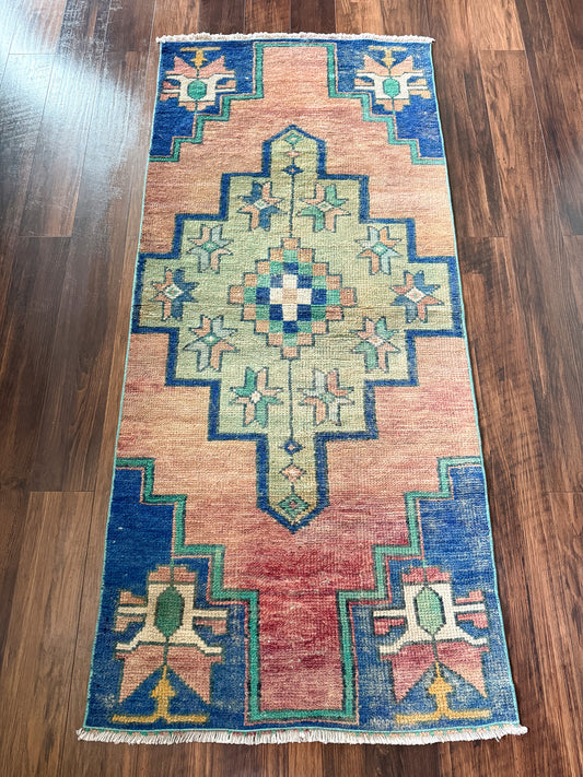 Vintage Turkish Runner Rug No. R1234 - 2.6’x5.9’