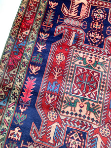 No. A1033 - 4.5' x 10.7' Vintage Persian Tribal Rug