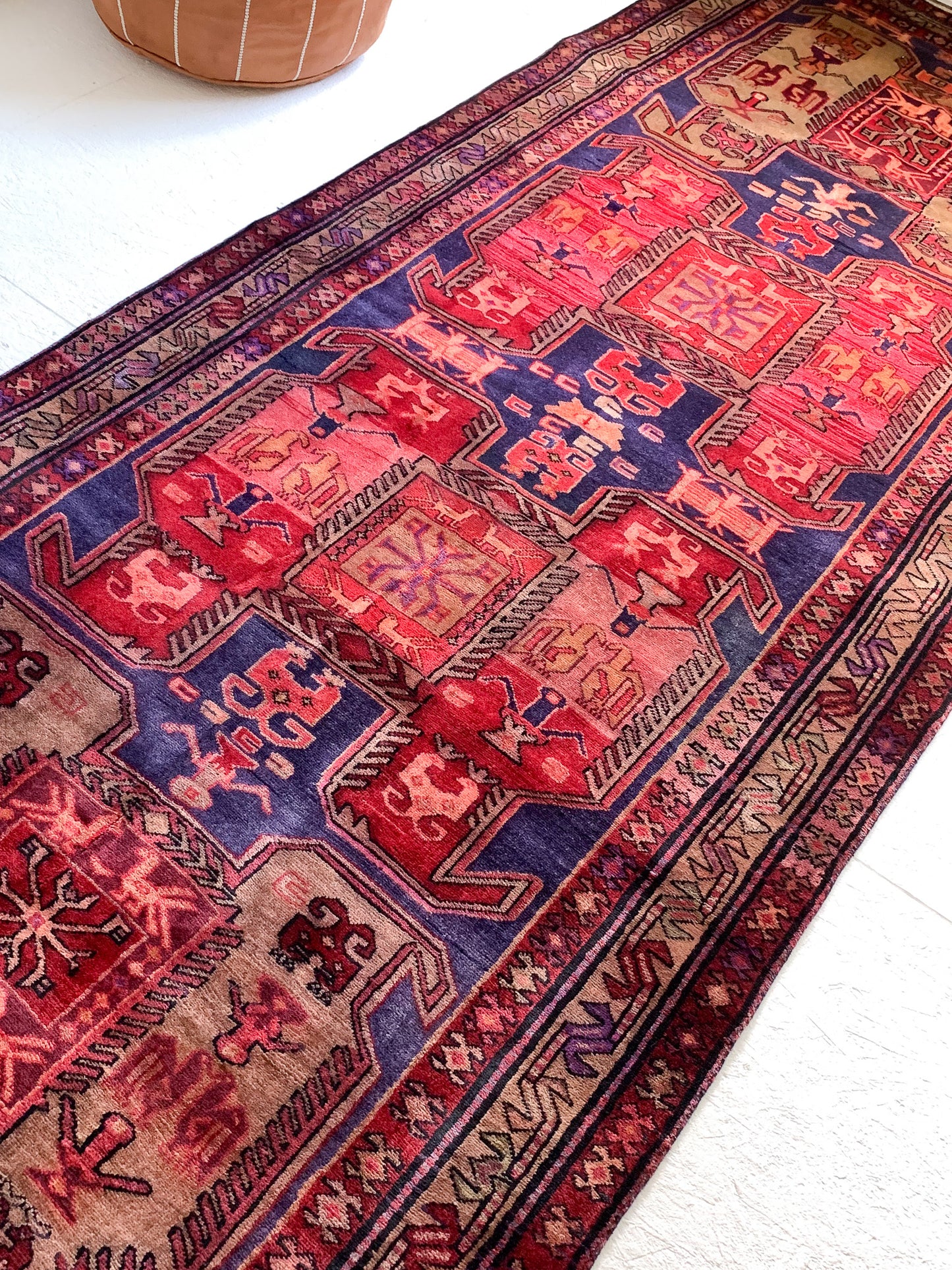 No. A1034 - 4.0' x 10.2' Vintage Persian Tribal Rug