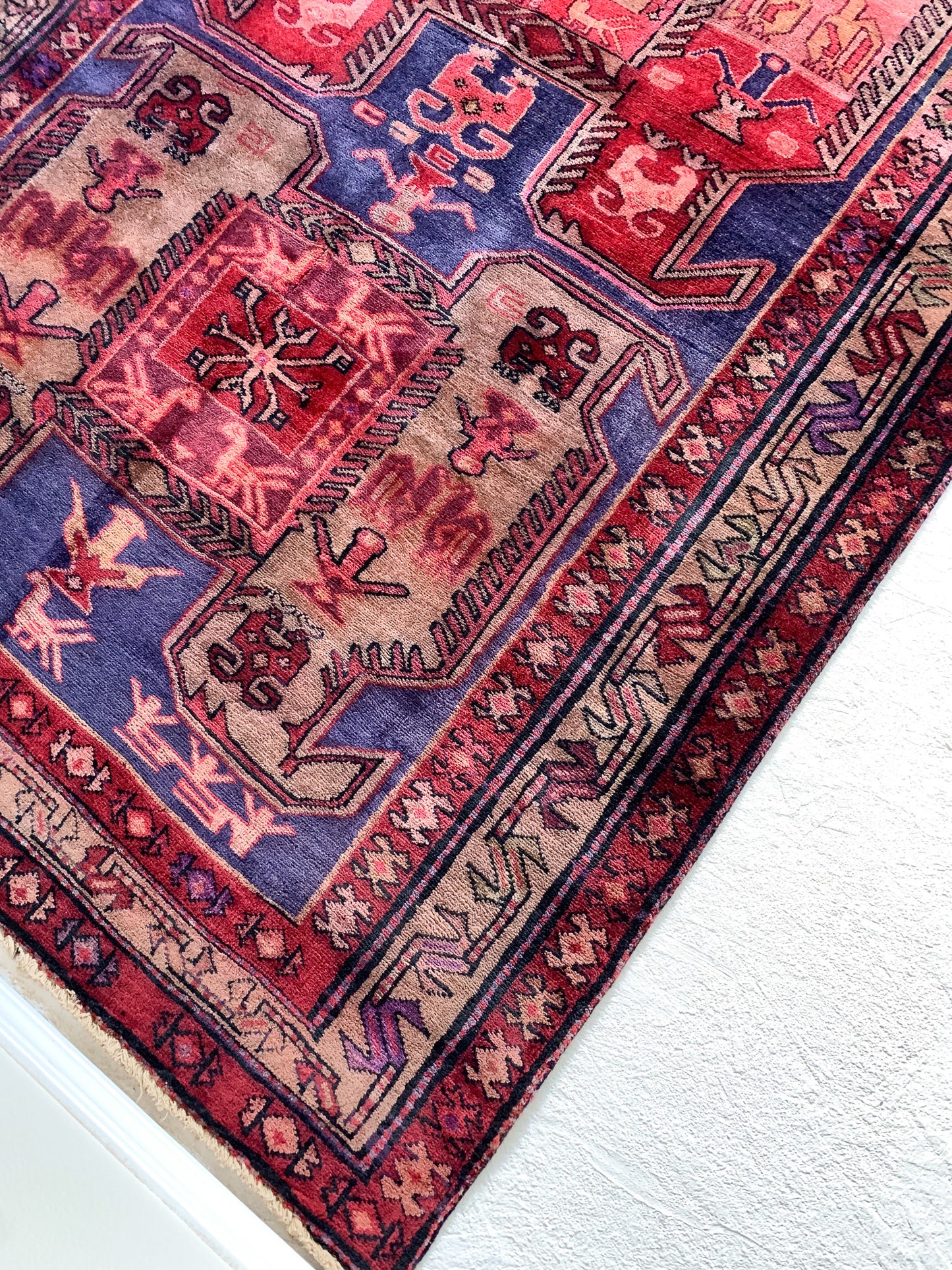 No. A1034 - 4.0' x 10.2' Vintage Persian Tribal Rug