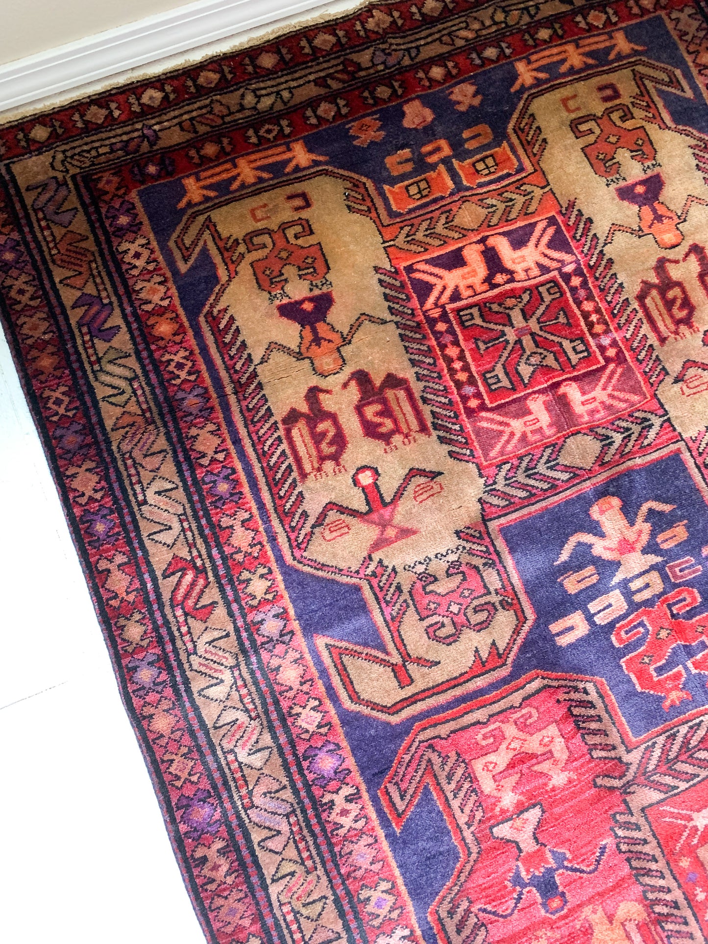 No. A1034 - 4.0' x 10.2' Vintage Persian Tribal Rug