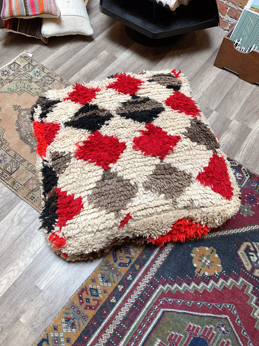 Moroccan Rug Floor Pouf / Pet Bed #361