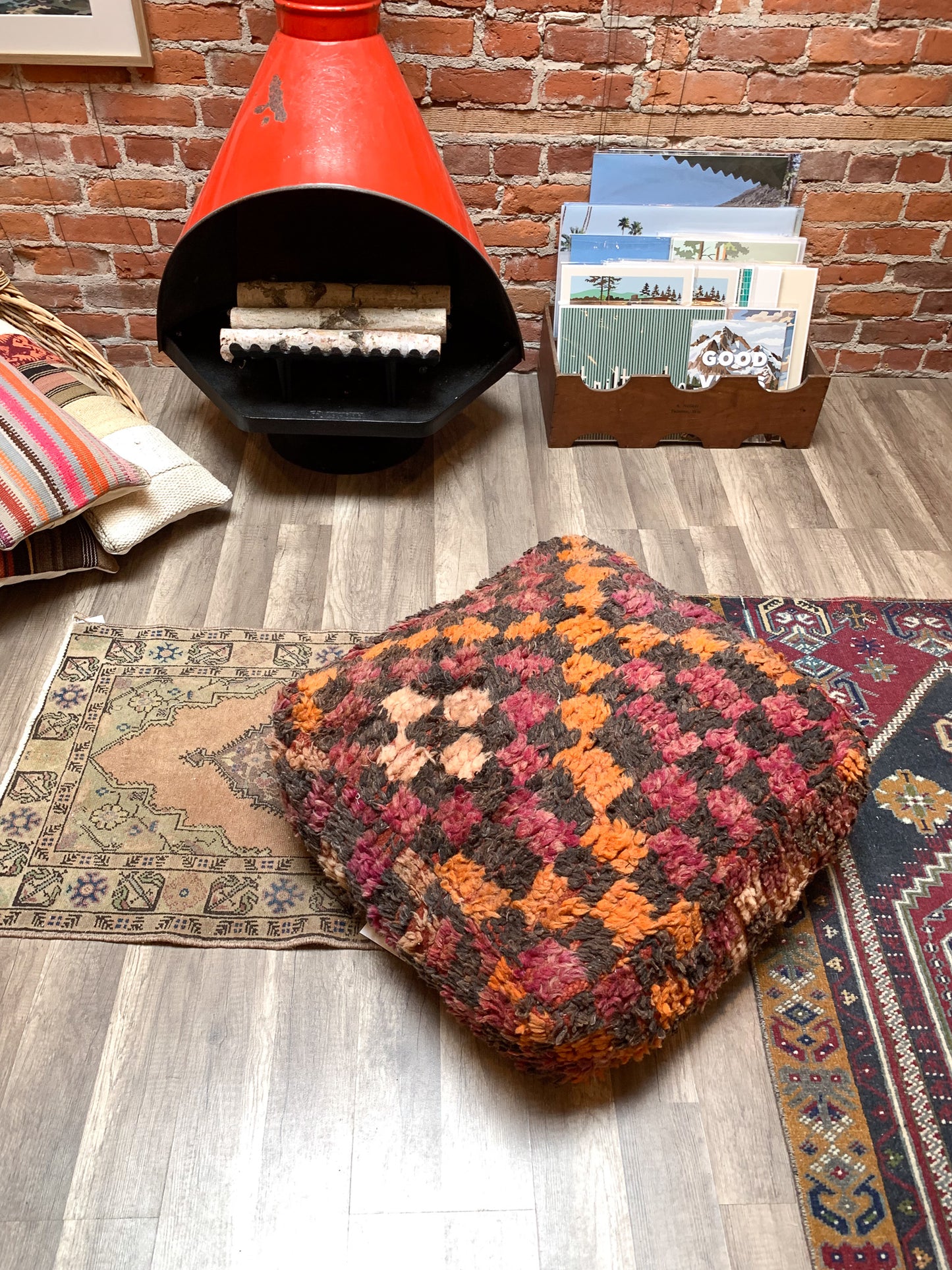 Moroccan Rug Floor Pouf / Pet Bed #363