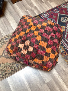 Moroccan Rug Floor Pouf / Pet Bed #363