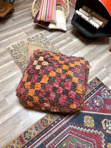 Moroccan Rug Floor Pouf / Pet Bed #363