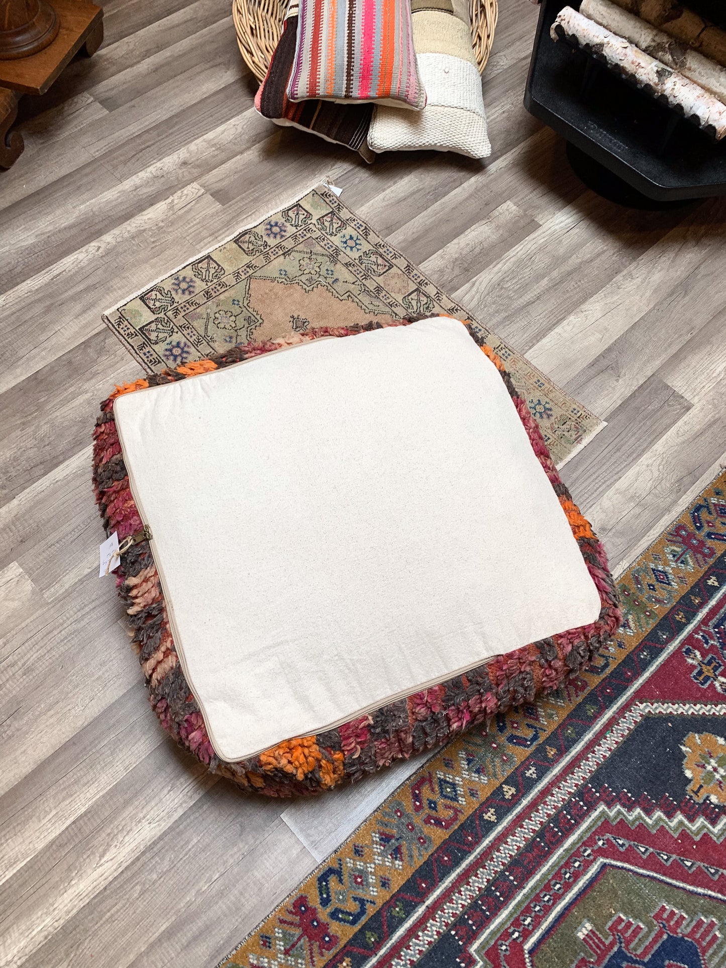 Moroccan Rug Floor Pouf / Pet Bed #363