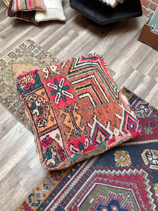 Moroccan Rug Floor Pouf / Pet Bed #355