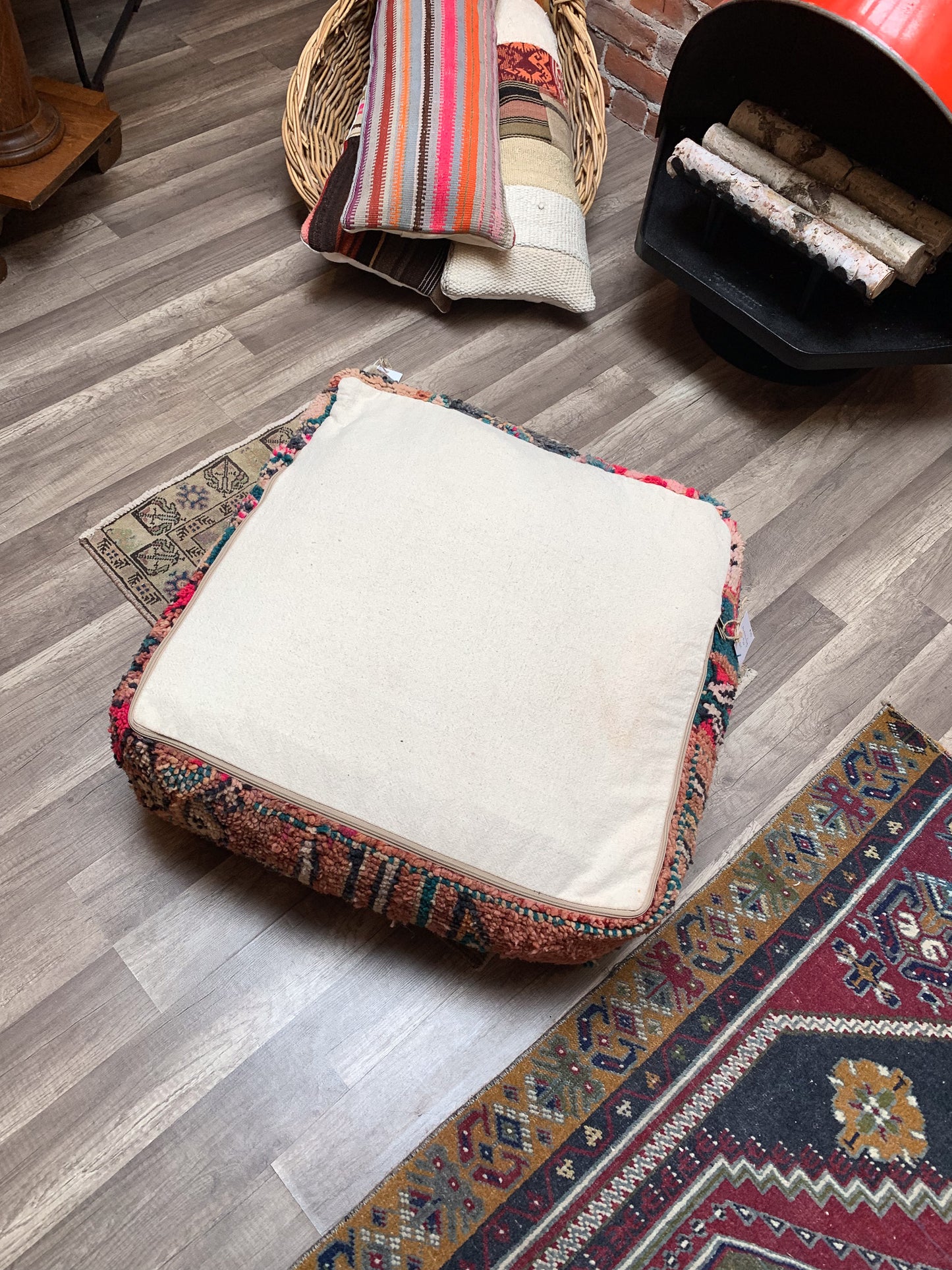 Moroccan Rug Floor Pouf / Pet Bed #355