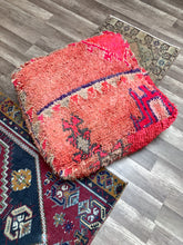 Load image into Gallery viewer, Moroccan Rug Floor Pouf / Pet Bed #334
