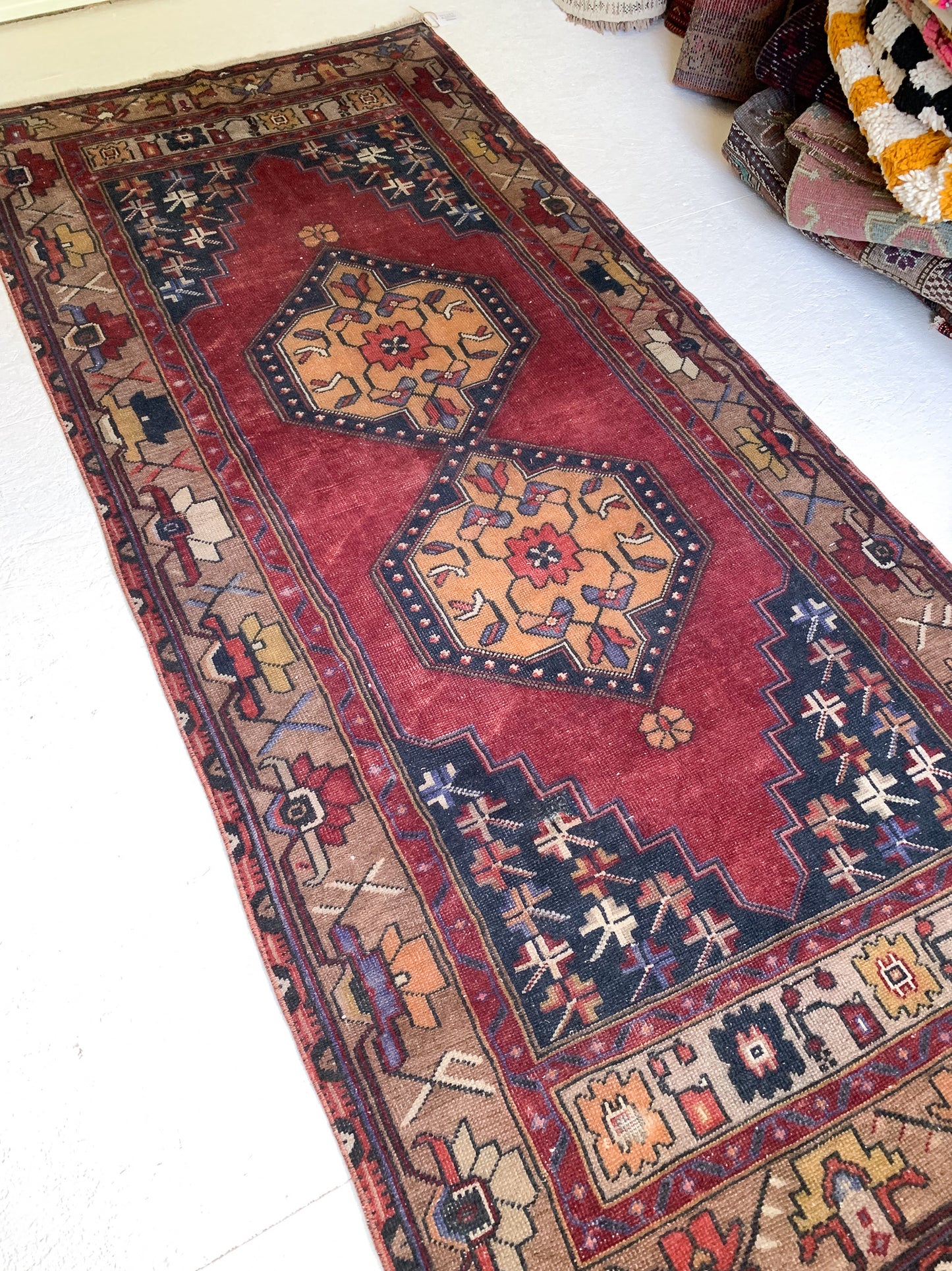 Reserved for Susan - No. A1030 - 4.5' x 7.8' Vintage Turkish Area Rug