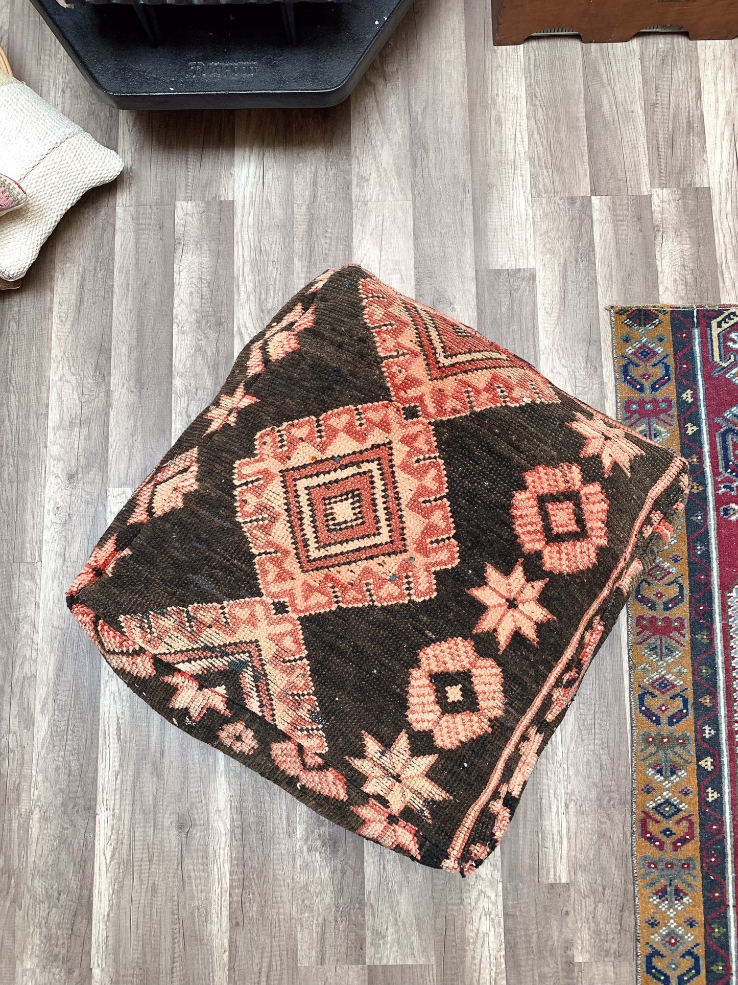 Moroccan Rug Floor Pouf / Pet Bed #356