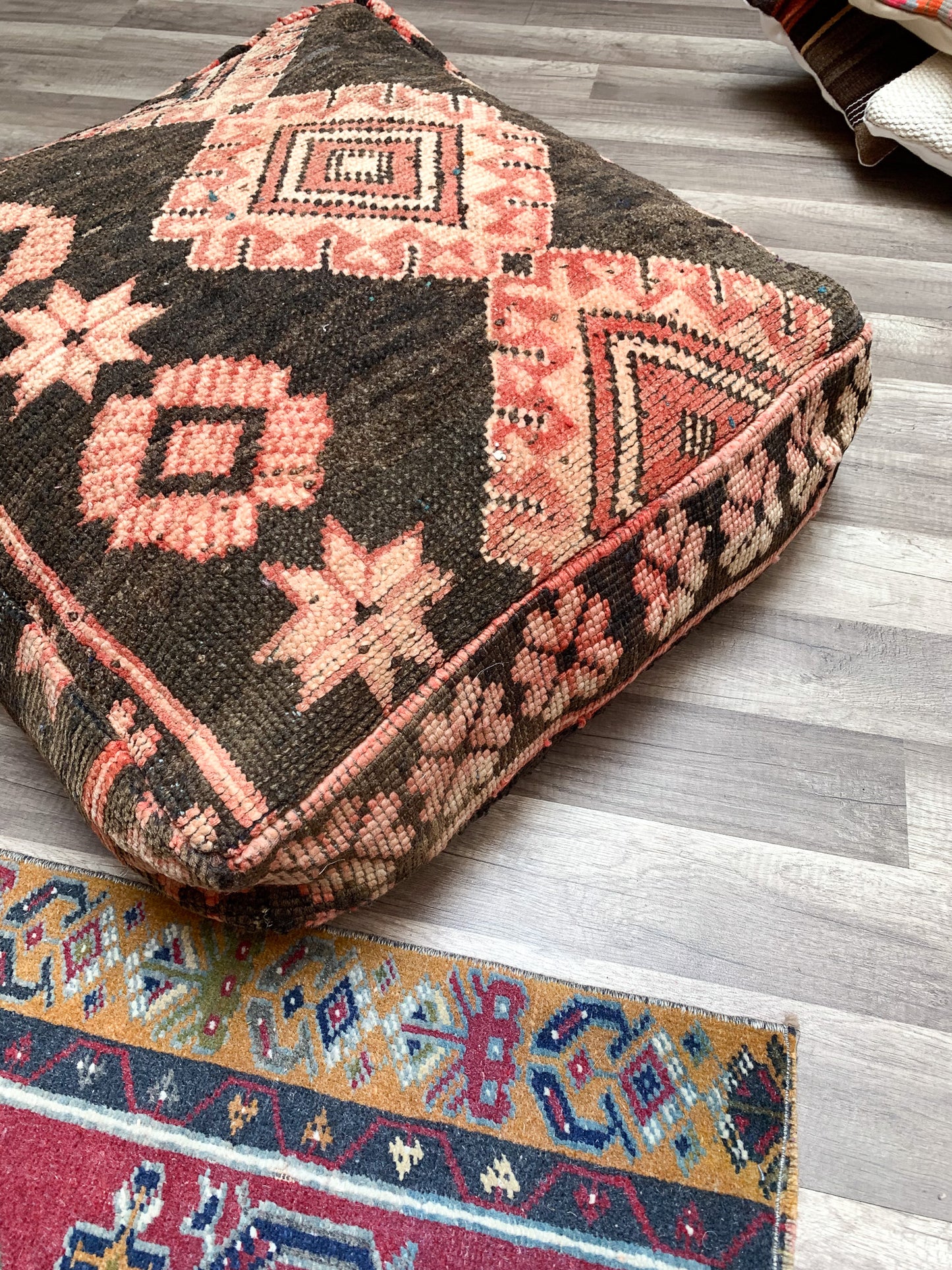 Moroccan Rug Floor Pouf / Pet Bed #356