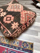 Load image into Gallery viewer, Moroccan Rug Floor Pouf / Pet Bed #356
