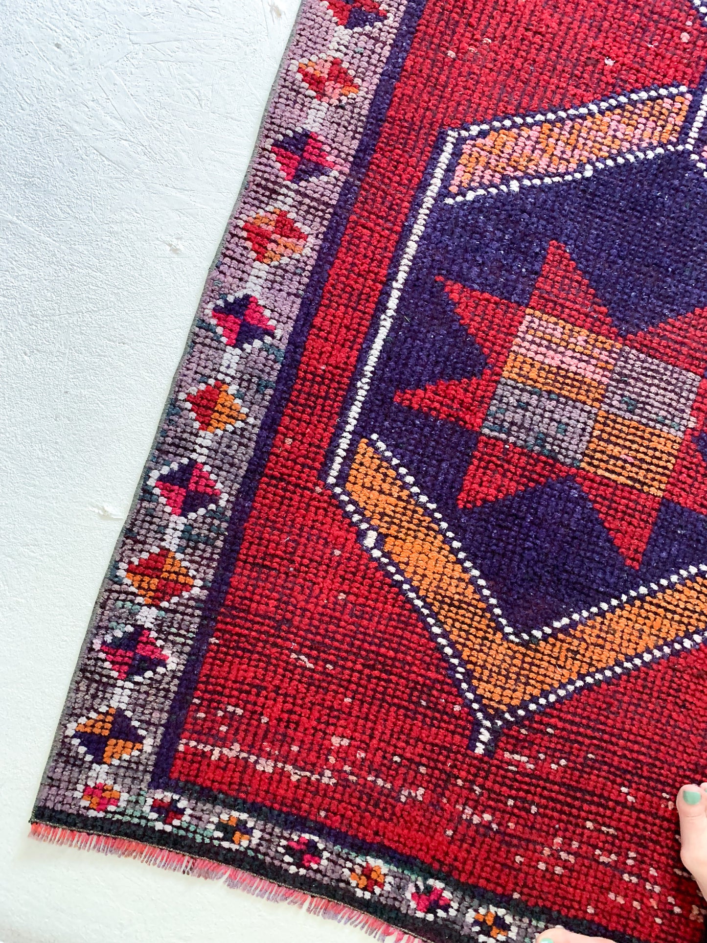 Reserved for Try On - No. R1036 - 2.9' x 9.3' Vintage Turkish Herki Runner Rug