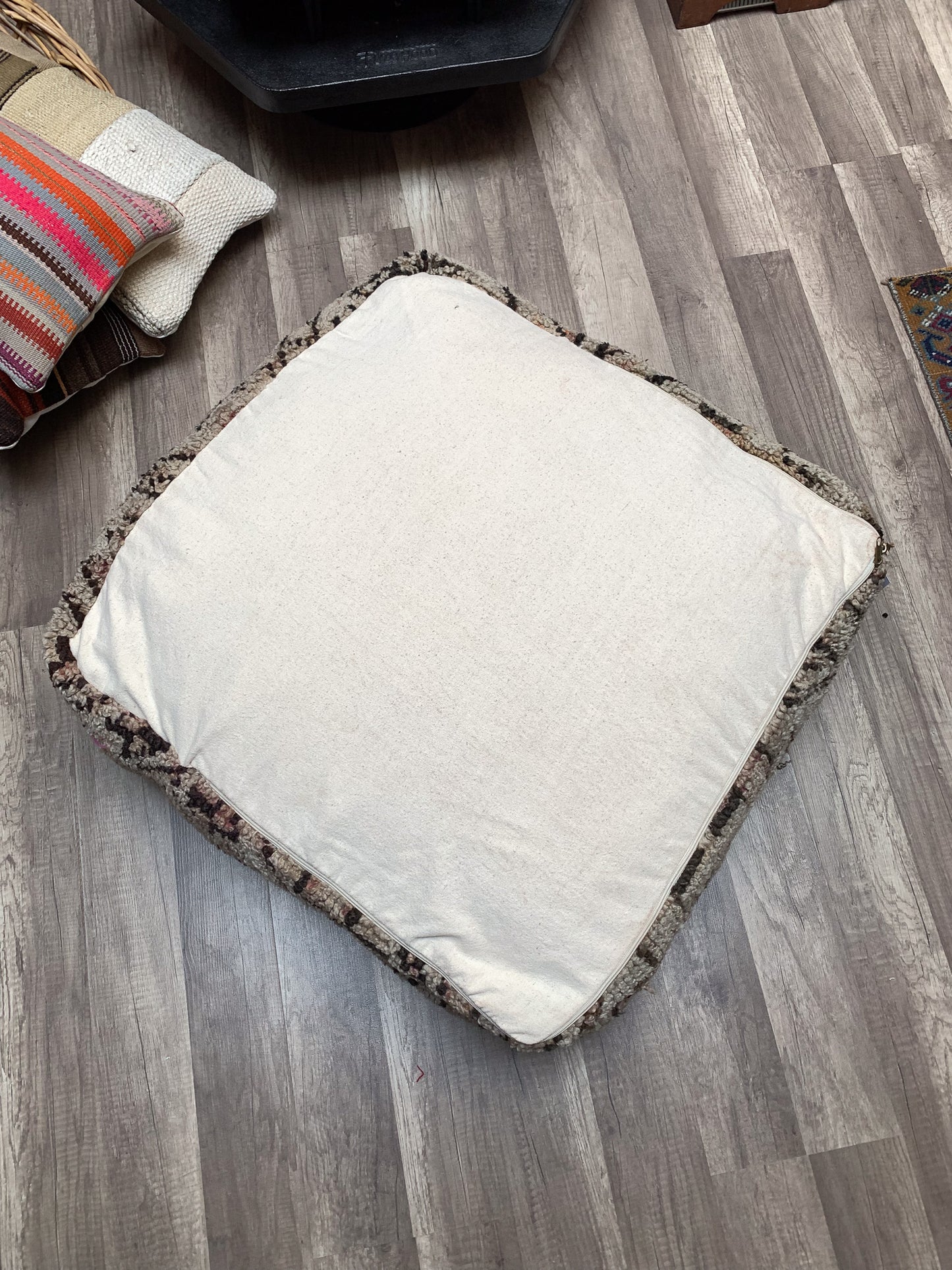 Moroccan Rug Floor Pouf / Pet Bed #359