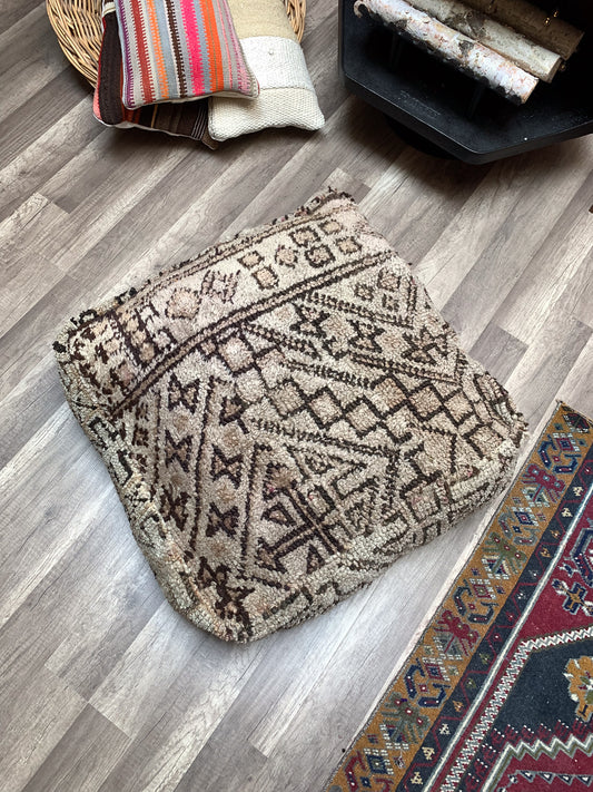 Moroccan Rug Floor Pouf / Pet Bed #359