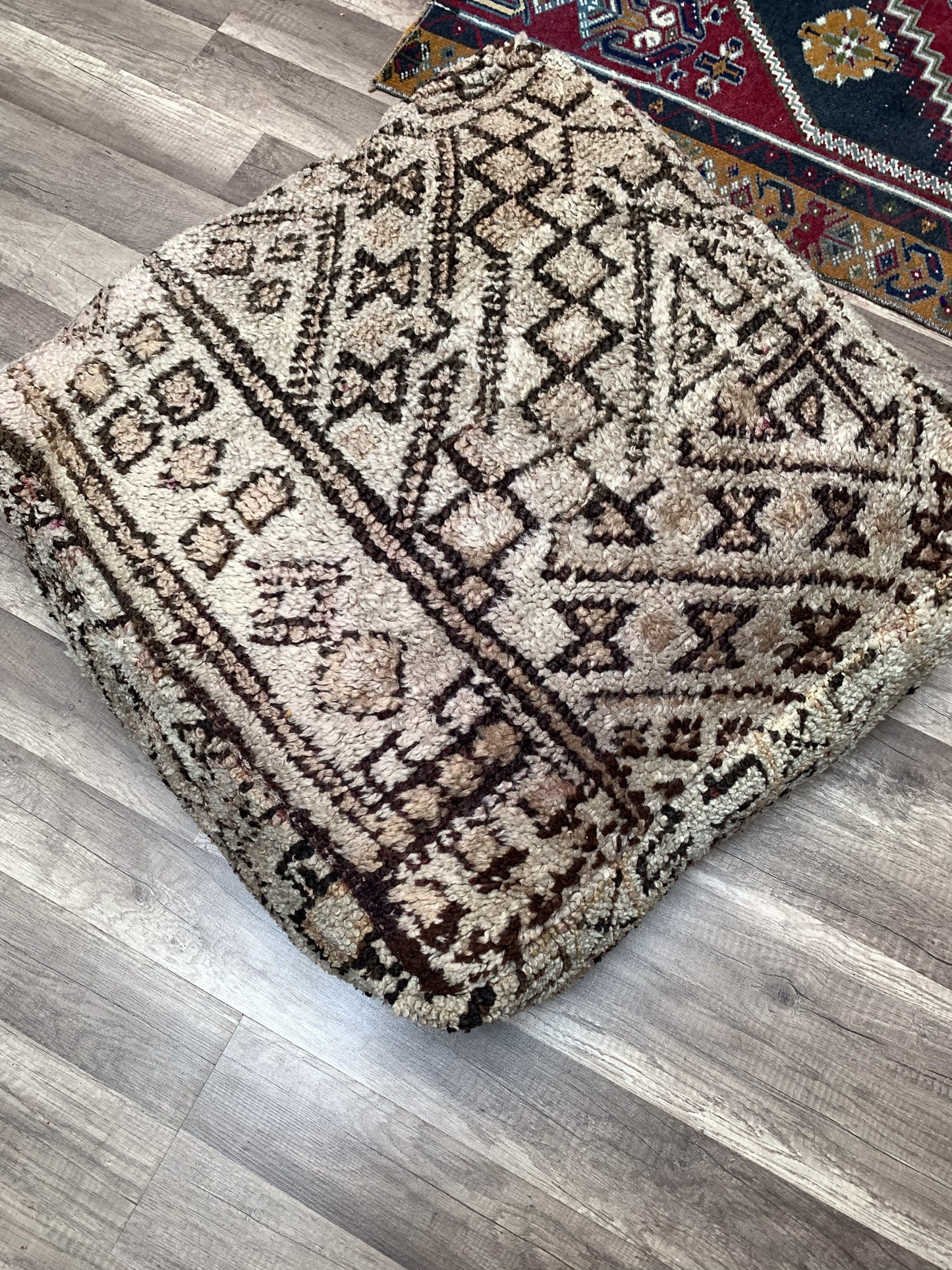 Moroccan Rug Floor Pouf / Pet Bed #359