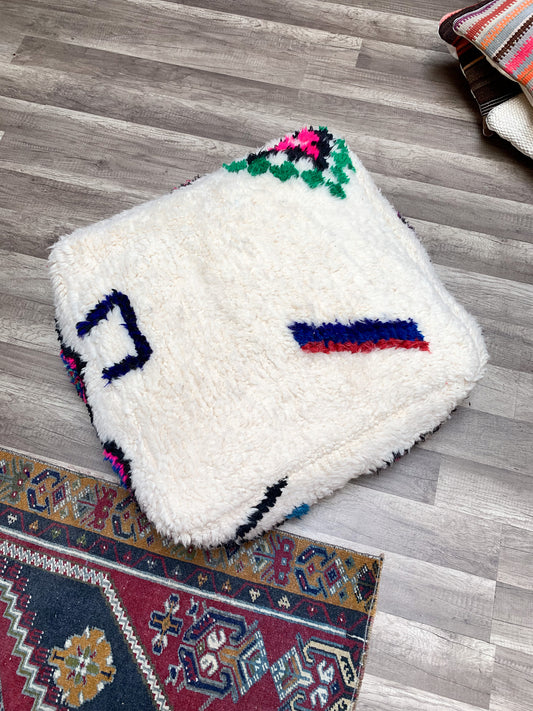 Moroccan Rug Floor Pouf / Pet Bed #331