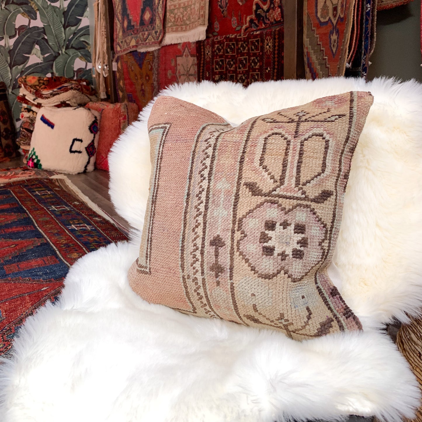 No. P312 - 16" X 16" Turkish Rug Pillow Cover