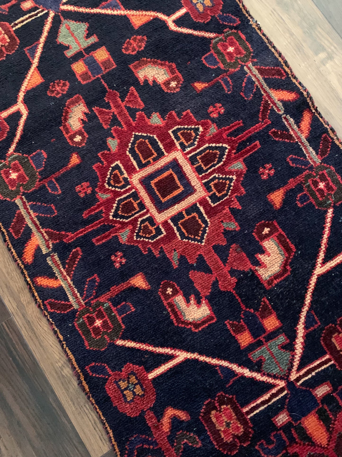 Vintage Persian Runner Rug No. R1158 - 2.2' x 7.4'