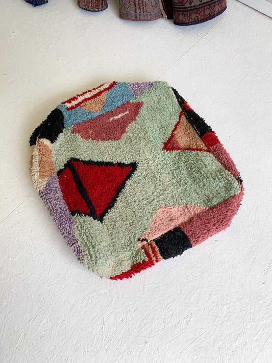 Moroccan Rug Floor Pouf #333