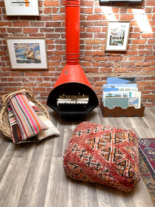 Moroccan Rug Floor Pouf / Pet Bed #358