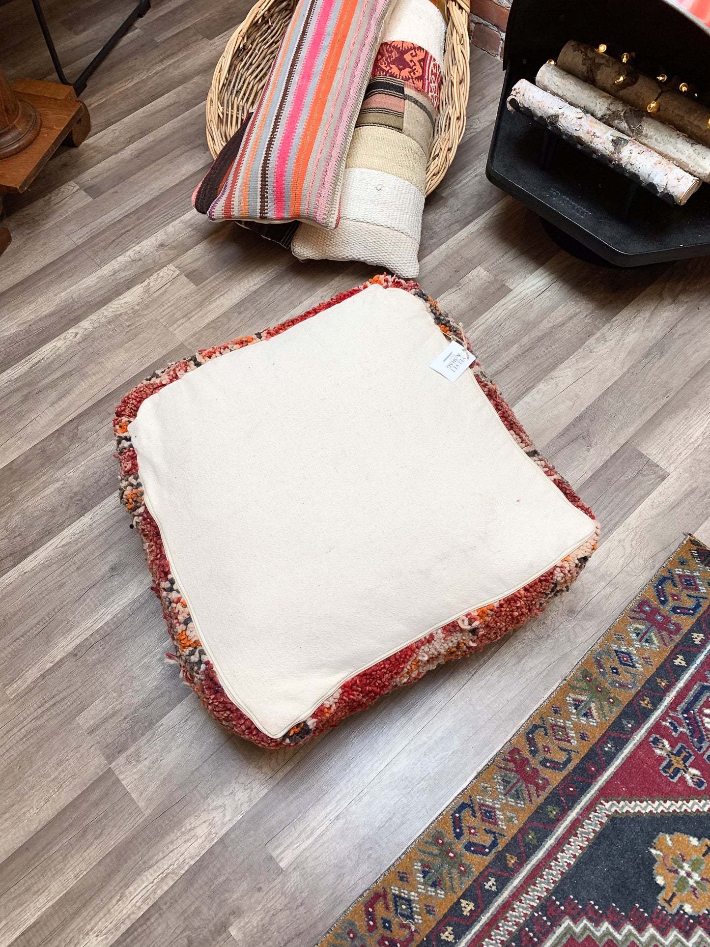 Moroccan Rug Floor Pouf / Pet Bed #358