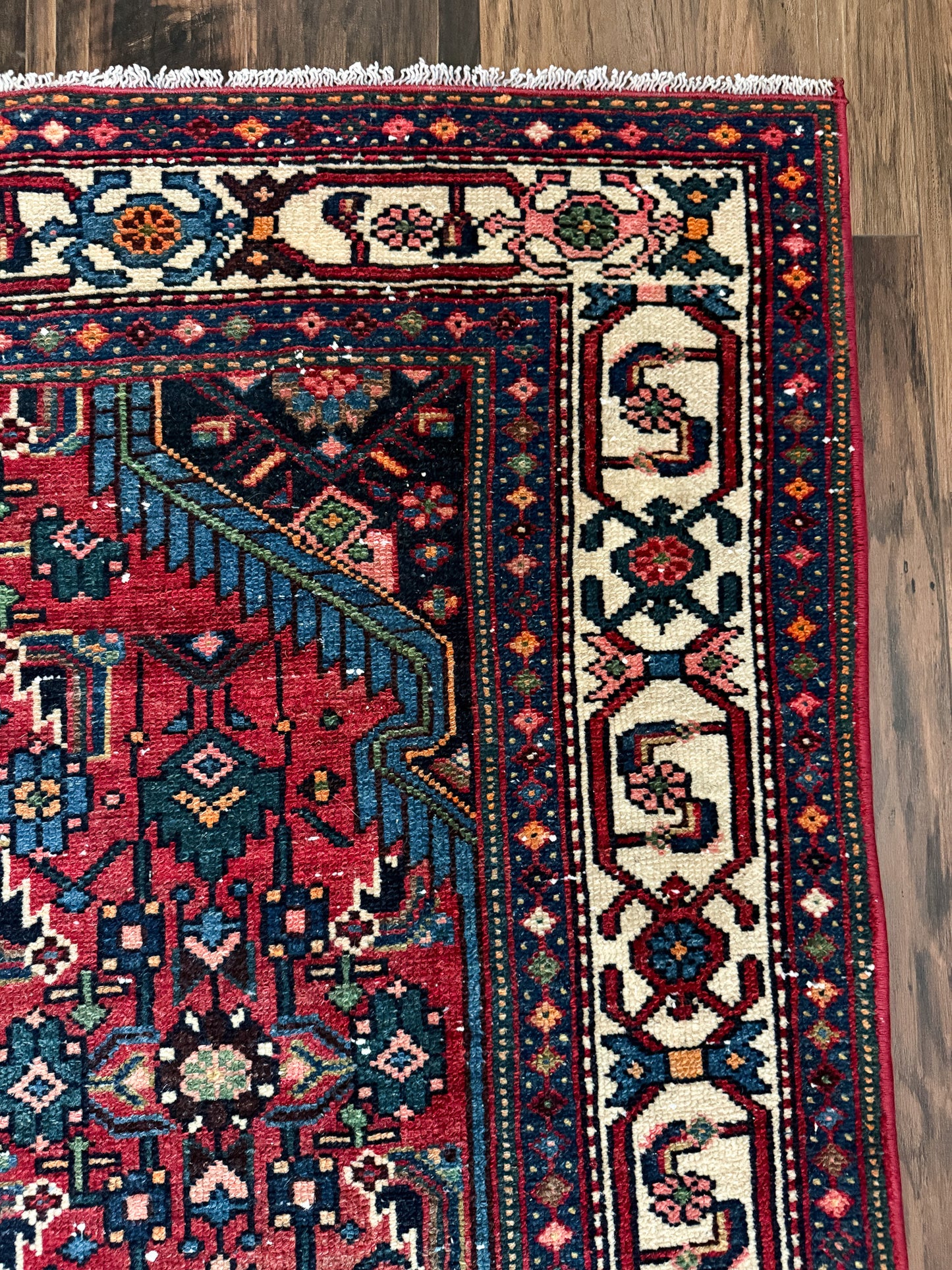 Vintage Heriz Area Rug No. A1242 - 4.1'x6.3'
