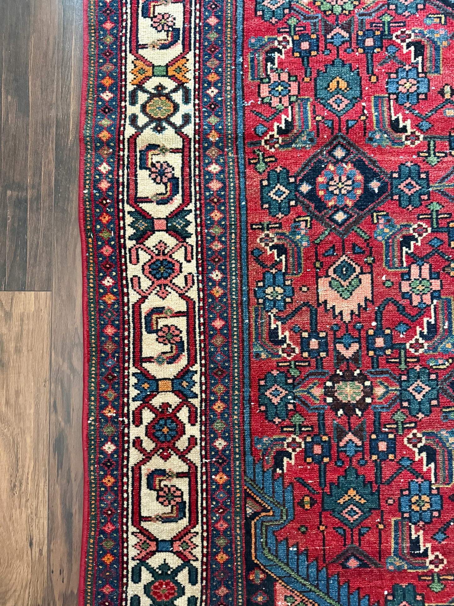 Vintage Heriz Area Rug No. A1242 - 4.1'x6.3'