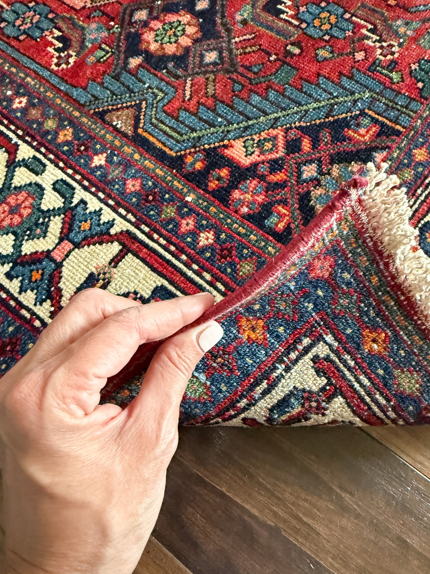Vintage Heriz Area Rug No. A1242 - 4.1'x6.3'