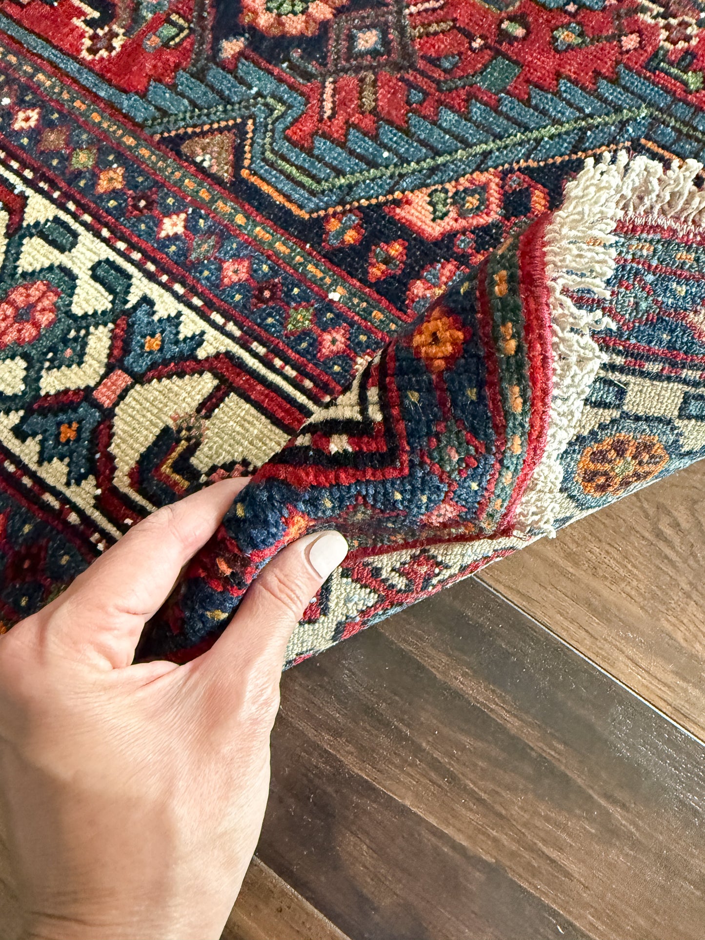 Vintage Heriz Area Rug No. A1242 - 4.1'x6.3'